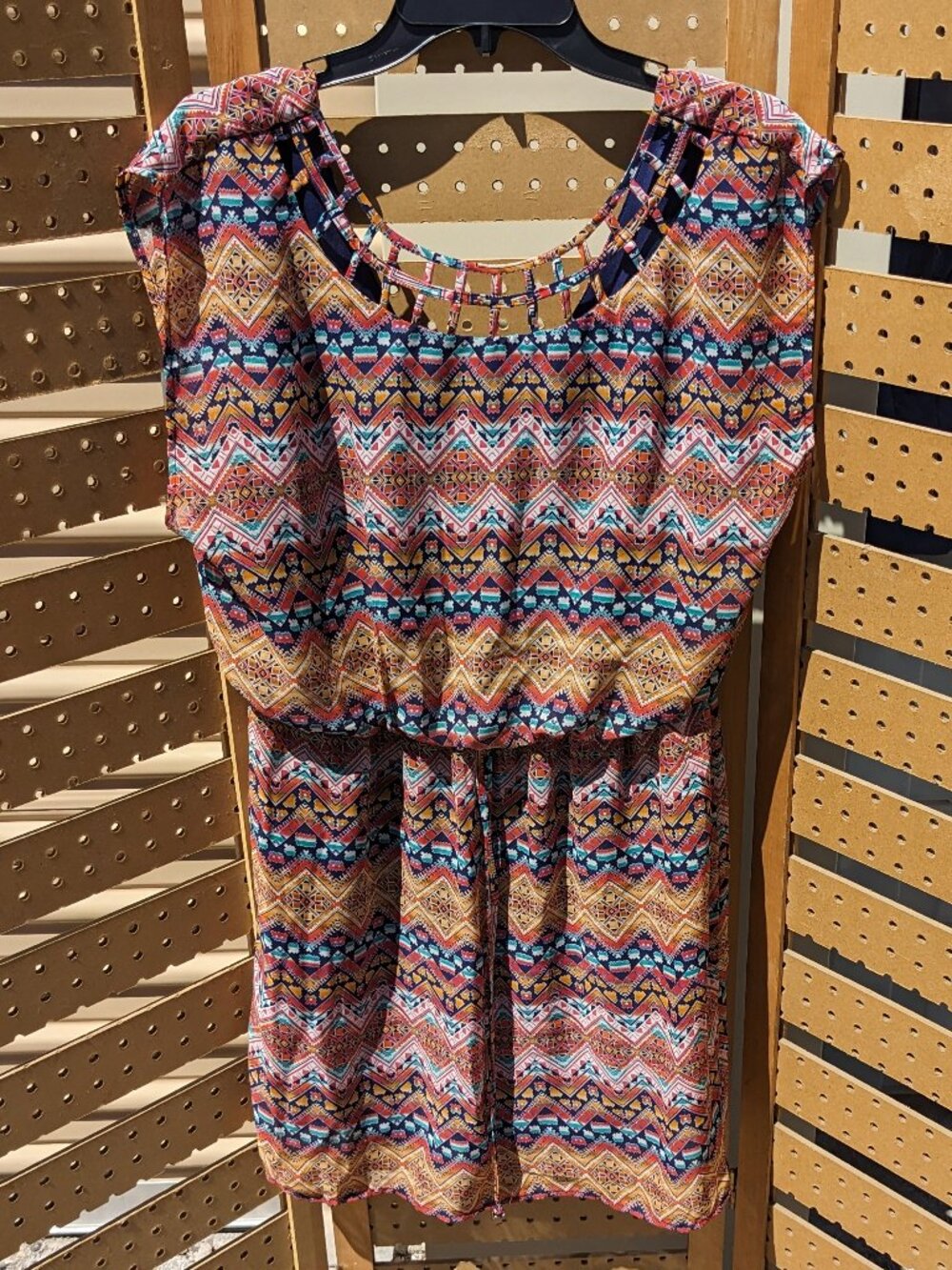 City Triangles Colorful Aztec Pattern Dress Sz XL